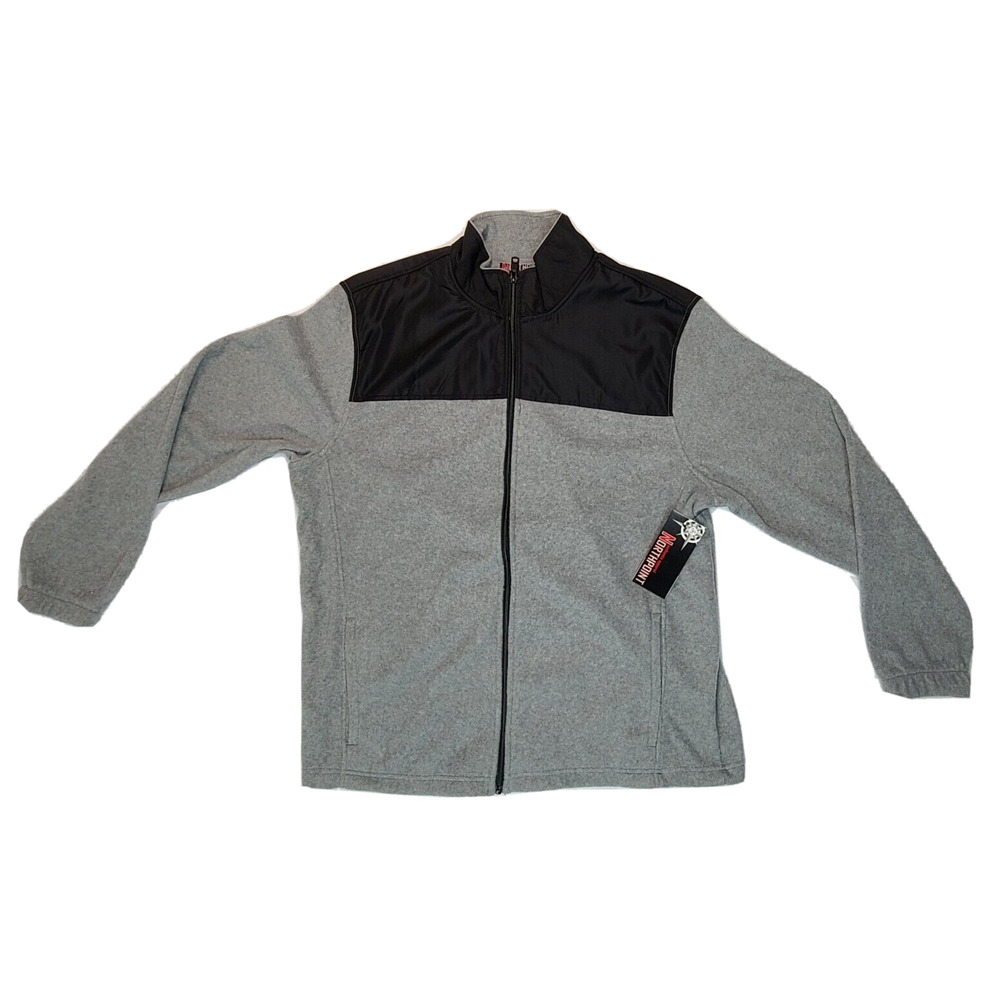 Northpoint Men's Gray Black Full Zip Sweatshirt With Pockets Size Large, New
